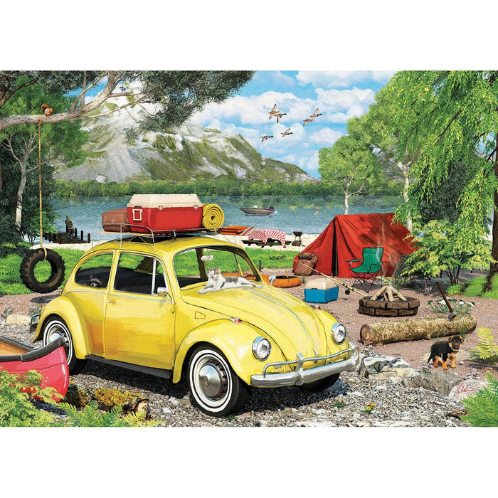 VW Beetle Camping 550 Piece Jigsaw Puzzle in Tin Eurographics - for just $23.99! 