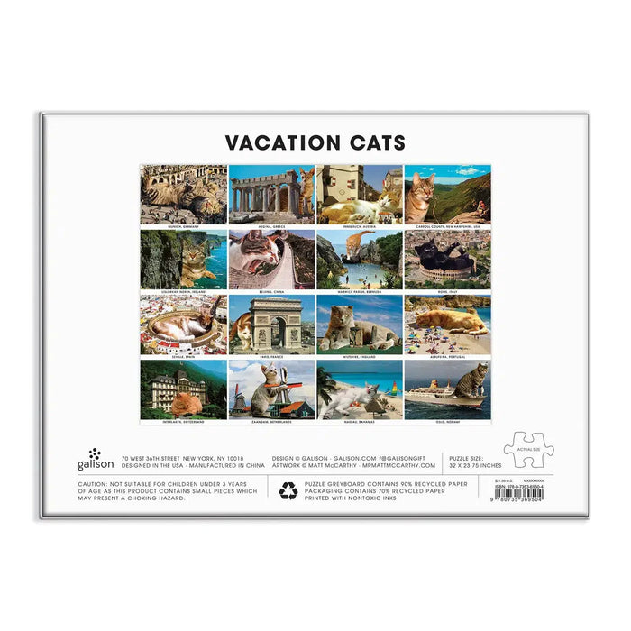 Vacation Cats 1500 Piece Jigsaw Puzzle Galison - for just $21.99! 