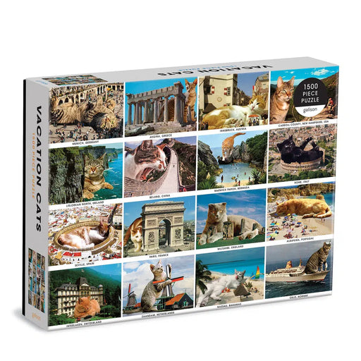 Vacation Cats 1500 Piece Jigsaw Puzzle Galison - for just $21.99! 