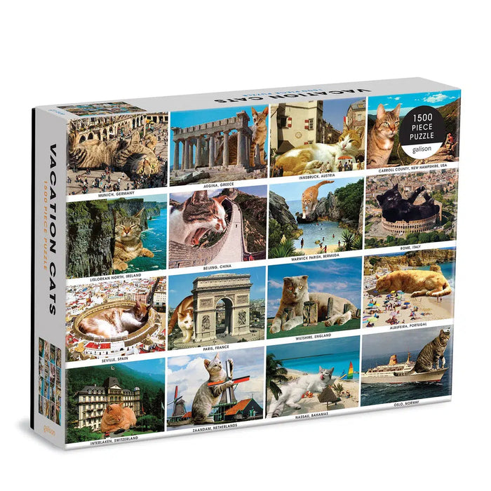 Vacation Cats 1500 Piece Jigsaw Puzzle Galison - for just $21.99! 