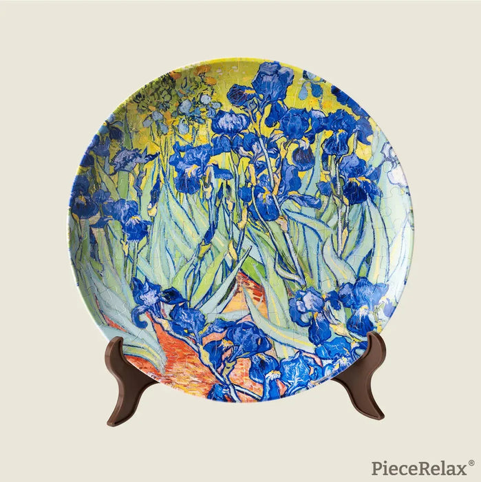 Van Gogh Irises Plate 124 Piece 3D Plastic Jigsaw Puzzle PieceRelax - for just $25.99! 
