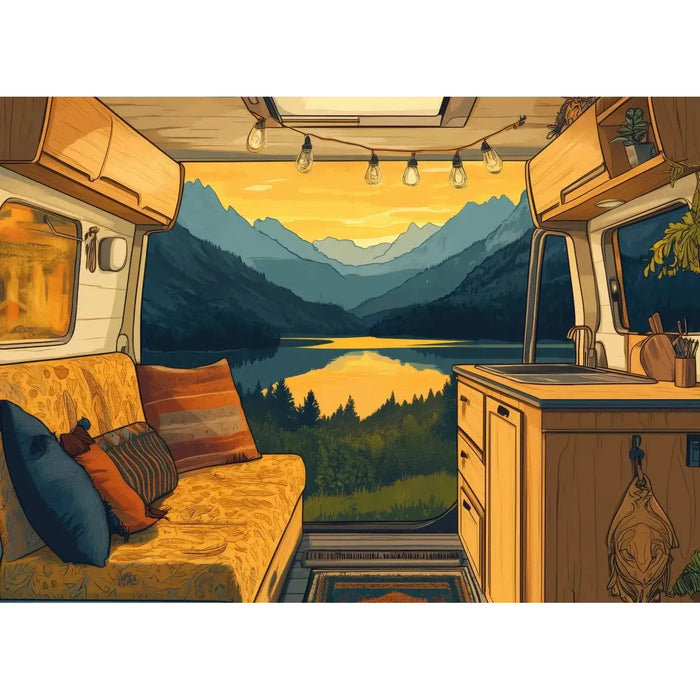 Van Life Vibes 1000 Piece Jigsaw Puzzle Snappy - for just $34.99! 