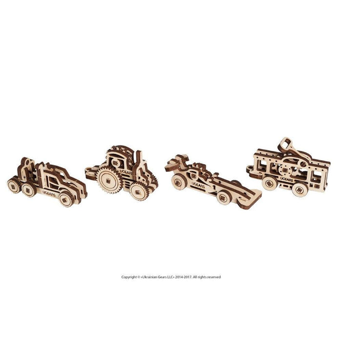 Vehicle Fidgets Set of 4 3D Wood Model Kit UGEARS - for just $13.99! 
