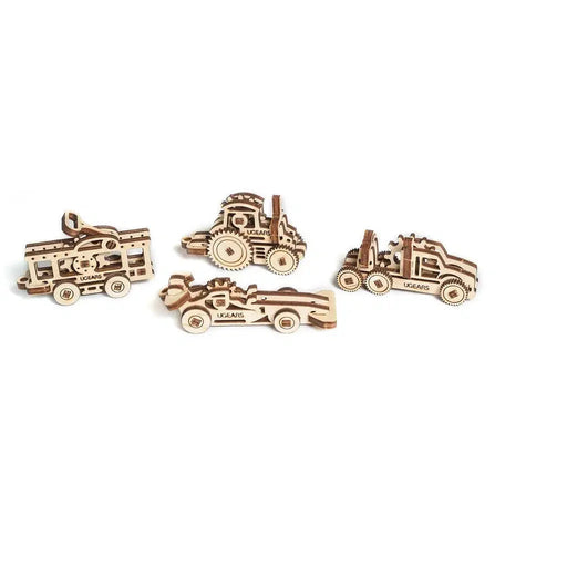 Vehicle Fidgets Set of 4 3D Wood Model Kit UGEARS - for just $13.99! 