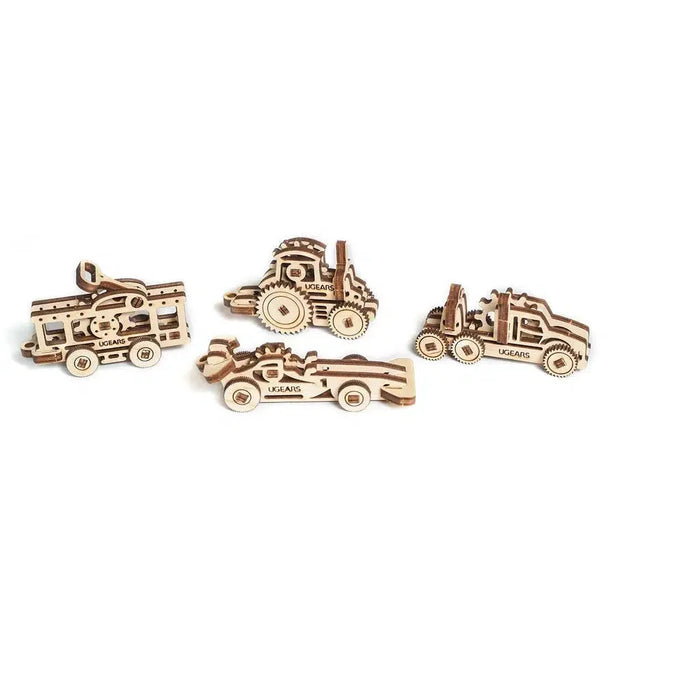 Vehicle Fidgets Set of 4 3D Wood Model Kit UGEARS - for just $13.99! 