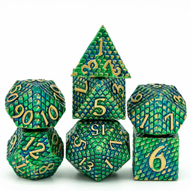 Dragon Scale: Venom - Metal RPG Dice Set - for just $44.99! 