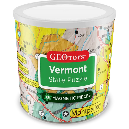 Vermont State 100 Piece Magnetic Jigsaw Puzzle Geotoys - for just $11.99! 