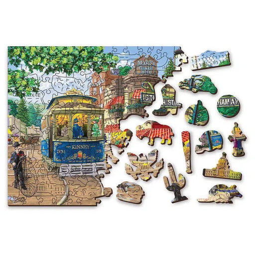 Victorian Street 200 Piece Wood Jigsaw Puzzle Wooden City - for just $19.99! 