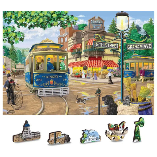 Victorian Street 200 Piece Wood Jigsaw Puzzle Wooden City - for just $19.99! 