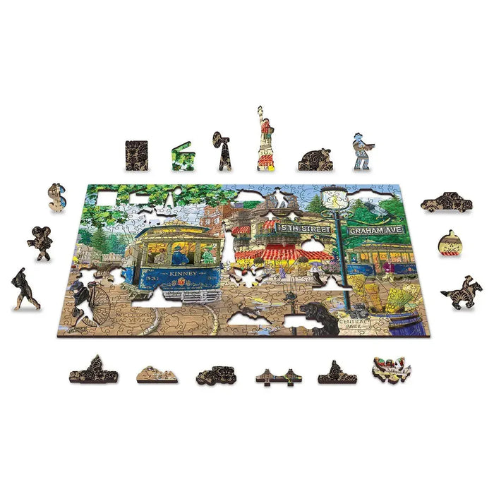 Victorian Street 400 Piece Wood Jigsaw Puzzle Wooden City - for just $24.99! 