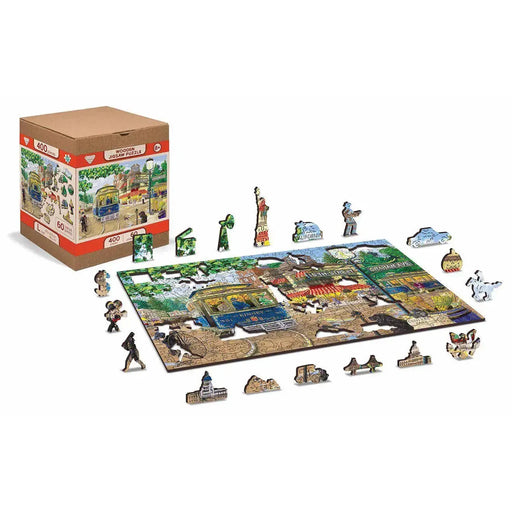 Victorian Street 400 Piece Wood Jigsaw Puzzle Wooden City - for just $24.99! 