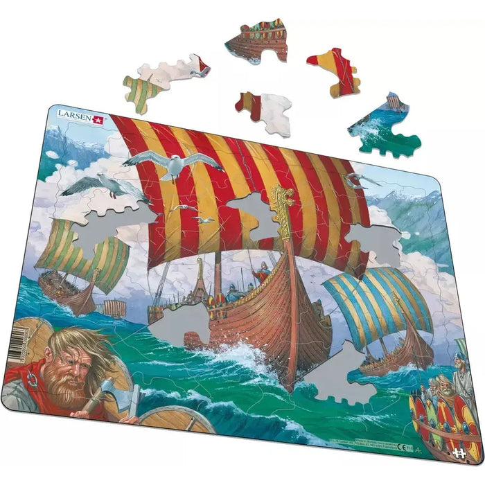 Viking Ships 64 Piece Tray Jigsaw Puzzle Larsen - for just $11.99! 