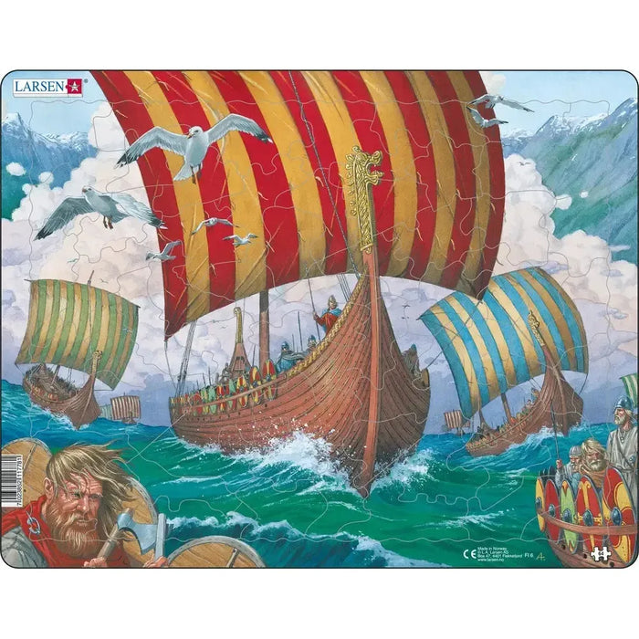 Viking Ships 64 Piece Tray Jigsaw Puzzle Larsen - for just $11.99! 