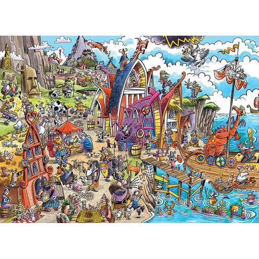 Viking Village Doodle Town 1000 Piece Jigsaw Puzzle Cobble Hill - for just $19.99! 