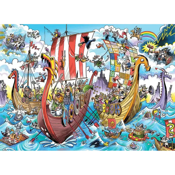 Viking Voyage Doodle Town 1000 Piece Jigsaw Puzzle Cobble Hill - for just $19.99! 