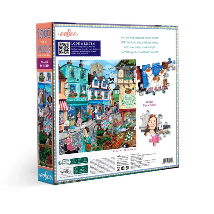 Village by the Sea 1000 Piece Jigsaw Puzzle eeBoo - for just $26.99! 