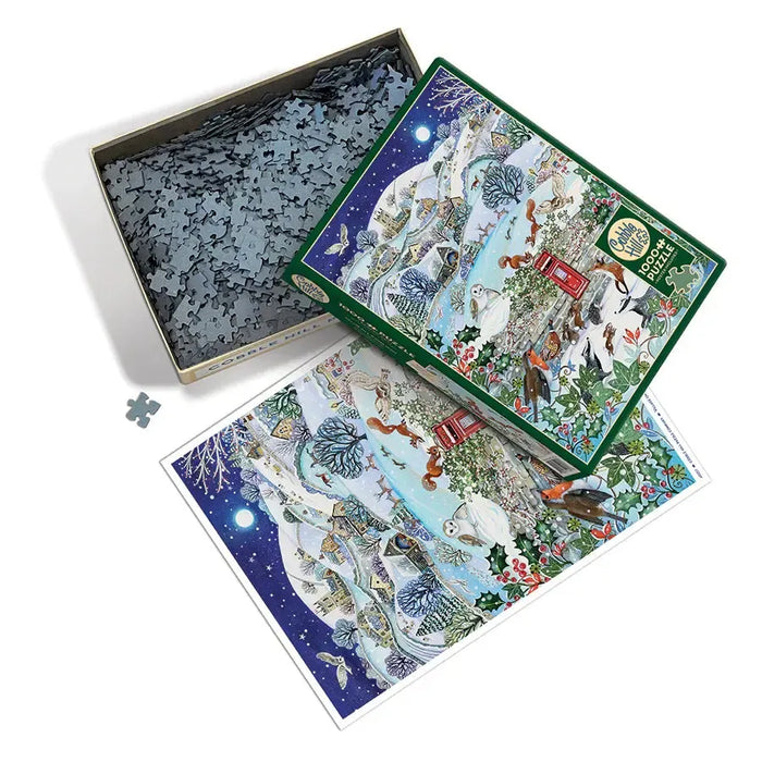 Village on a Winter Night 1000 Piece Jigsaw Puzzle Cobble Hill - for just $19.99! 