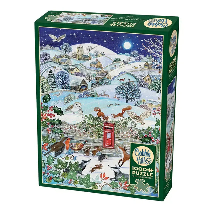 Village on a Winter Night 1000 Piece Jigsaw Puzzle Cobble Hill - for just $19.99! 