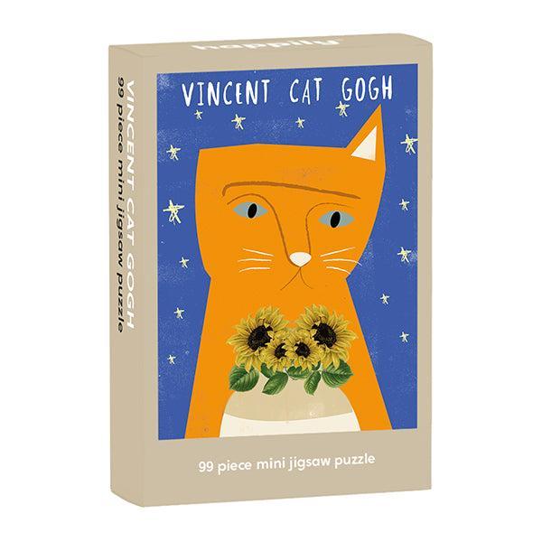 Vincent Cat Gogh 99 Piece Mini Jigsaw Puzzle Happily - for just $11.99! 