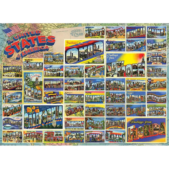 Vintage American Postcards 1000 Piece Jigsaw Puzzle Cobble Hill - for just $19.99! 