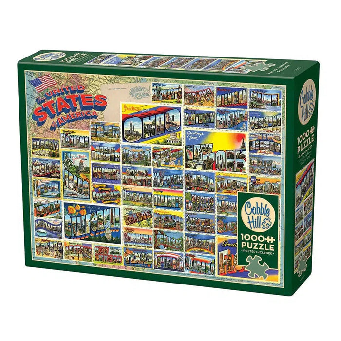 Vintage American Postcards 1000 Piece Jigsaw Puzzle Cobble Hill - for just $19.99! 