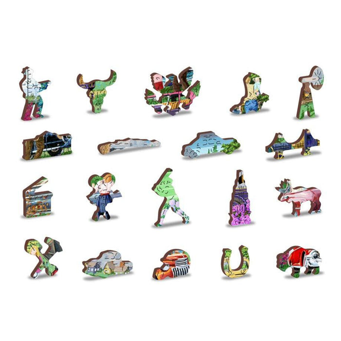 Vintage Cars 505 Piece Wood Jigsaw Puzzle Wooden City - for just $27.99! 