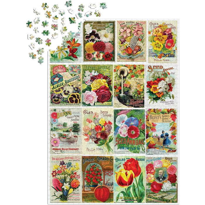 Vintage Flower Seed Packets 1000 Piece Jigsaw Puzzle Enjoy - for just $24.99! 