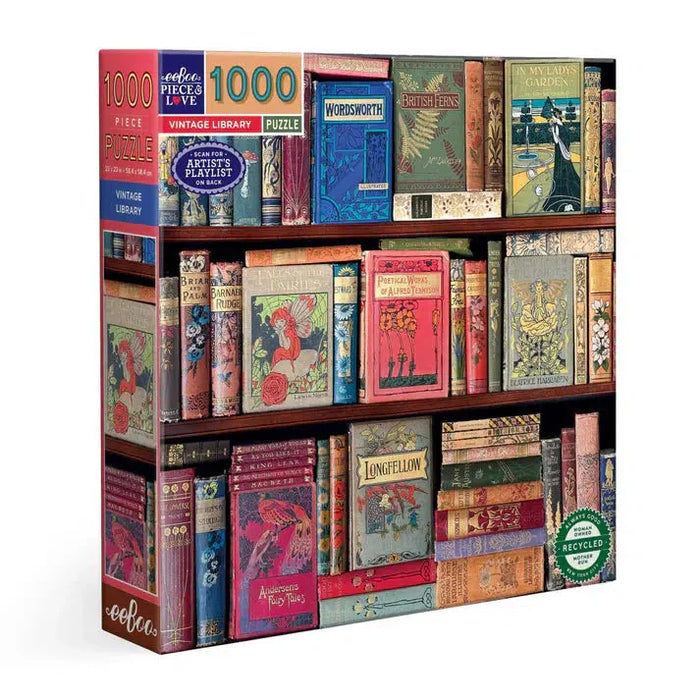 Vintage Library 1000 Piece Jigsaw Puzzle eeBoo - for just $26.99! 