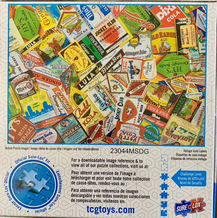 Vintage Soda Labels Nostalgia 1000 Piece Jigsaw Puzzle Sure Lox - for just $14.99! 