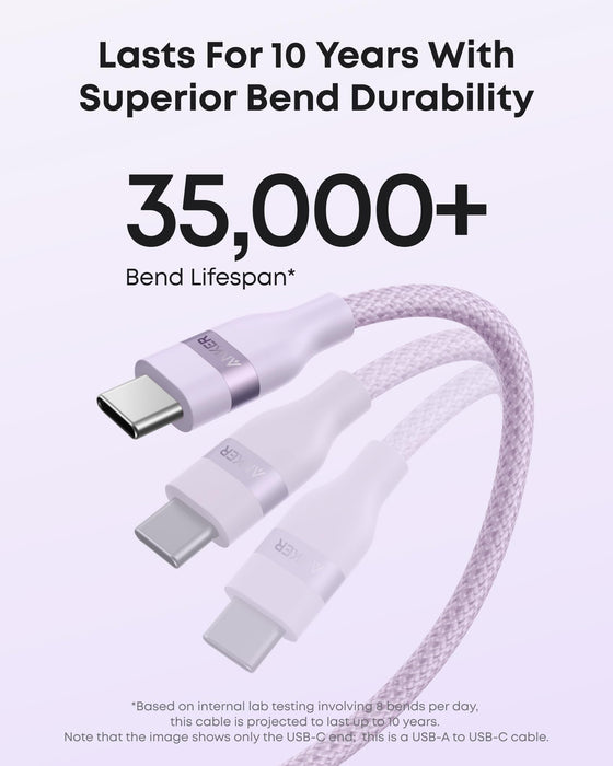 Anker USB-A to USB-C Cable (3 ft/6 ft, Upcycled-Braided) - for just $14.99! 
