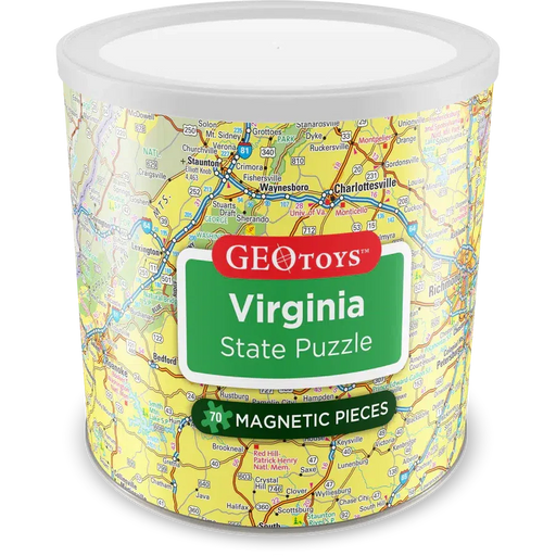 Virginia State 70 Piece Magnetic Jigsaw Puzzle Geotoys - for just $11.99! 