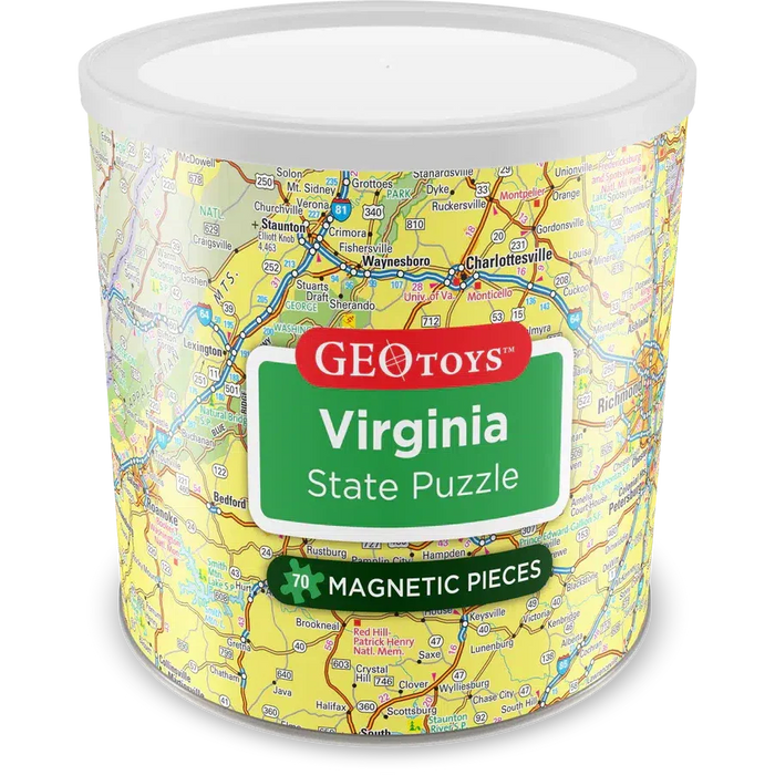 Virginia State 70 Piece Magnetic Jigsaw Puzzle Geotoys - for just $11.99! 