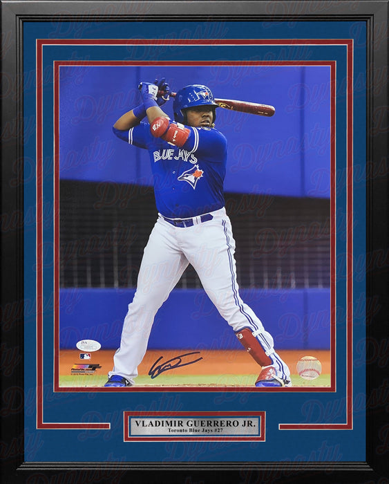 Vladimir Guerrero, Jr. At-Bat Toronto Blue Jays Autographed Framed Baseball Photo - for just $129.99! 