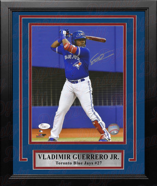 Vladimir Guerrero, Jr. At-Bat Toronto Blue Jays Autographed Framed Baseball Photo - for just $129.99! 
