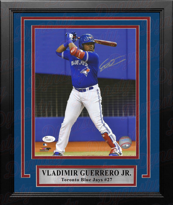 Vladimir Guerrero, Jr. At-Bat Toronto Blue Jays Autographed Framed Baseball Photo - for just $129.99! 