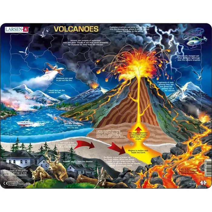 Volcanoes 70 Piece Tray Jigsaw Puzzle Larsen - for just $11.99! 