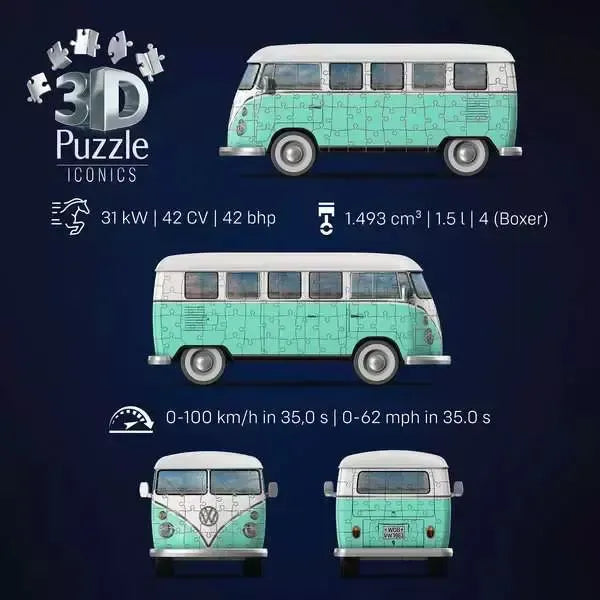 Volkswagen T1 Bus 185 Piece 3D Jigsaw Puzzle Ravensburger - for just $39.99! 