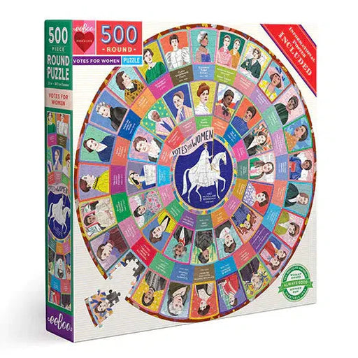 Votes for Women 500 Piece Round Jigsaw Puzzle eeBoo - for just $26.99! 