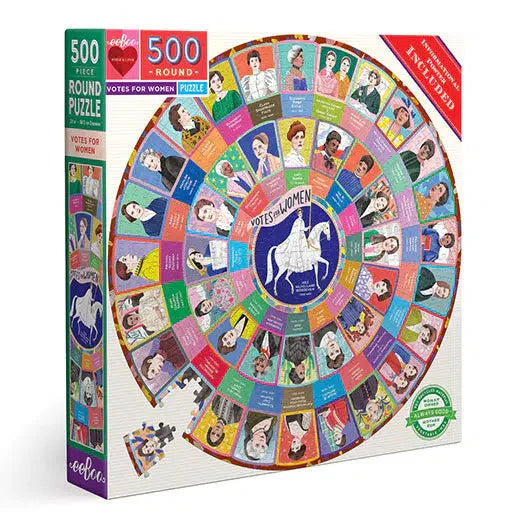 Votes for Women 500 Piece Round Jigsaw Puzzle eeBoo - for just $26.99! 