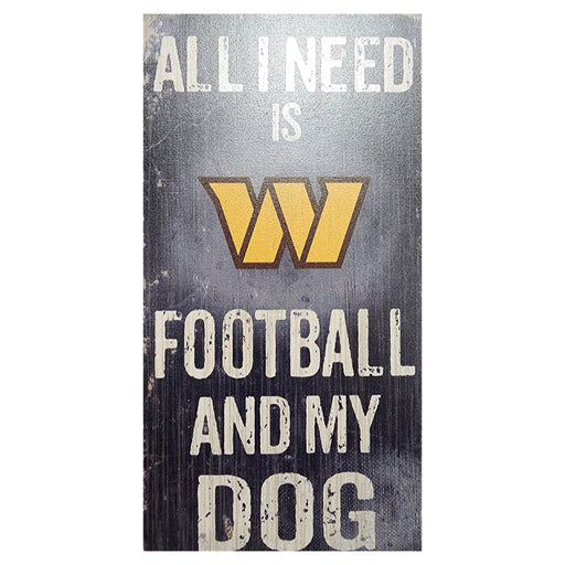 Washington Commanders Football and My Dog Wooden Sign - for just $12.99! 