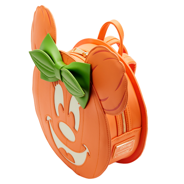 Loungefly: Disney - Glow Face Minnie Pumpkin Mini Backpack - for just $80! 