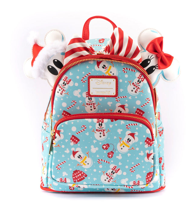 Loungefly: Disney - Minnie and Mickey Snowman Mini Backpack and Headband Set - for just $100! 