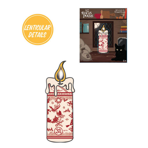 Loungefly: Disney - Hocus Pocus Lenticular Black Flame Candle 3 Inch Collector Box Pin - for just $25! 