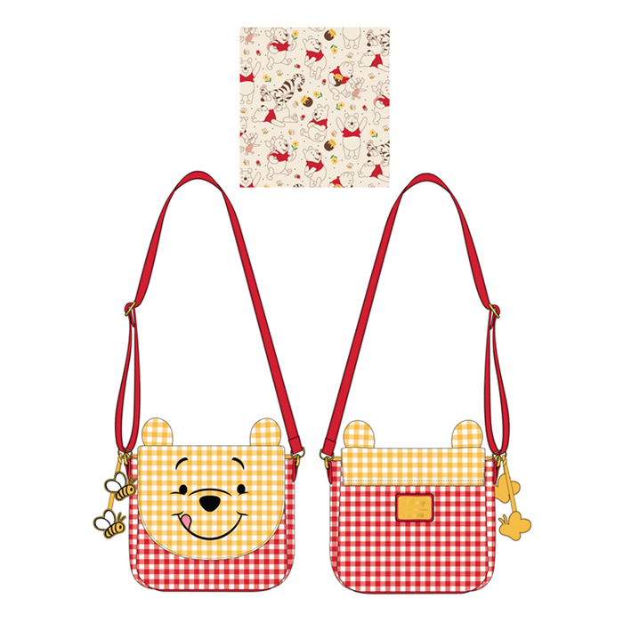 Loungefly: Disney Winnie The Pooh Gingham Crossbody Bag - for just $70! 