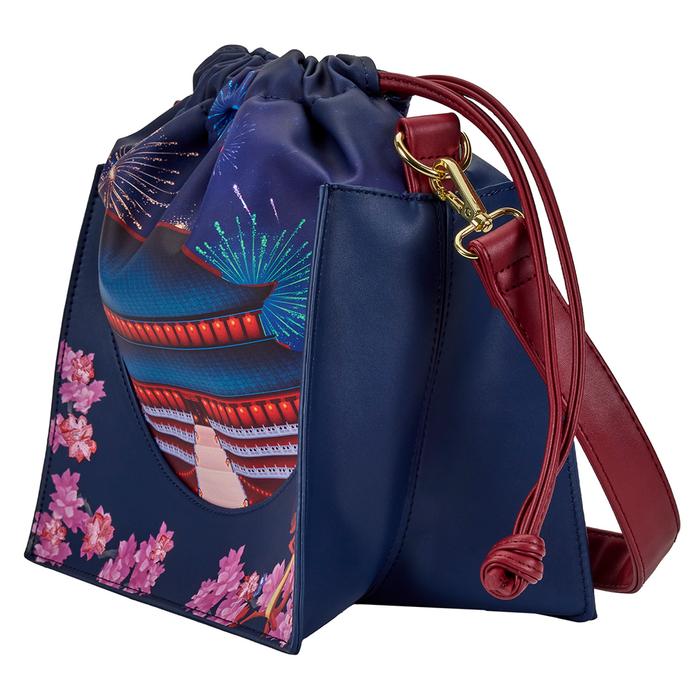 Loungefly: Disney Mulan Castle Cinch Sack Cross Body Bag - for just $70! 