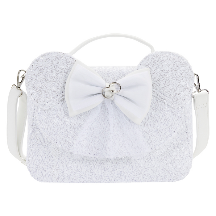 Loungefly: Disney - Minnie Sequin Wedding Cross Body Bag - for just $80! 