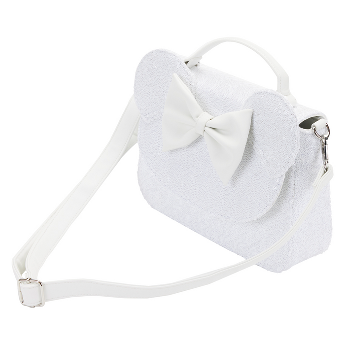 Loungefly: Disney - Minnie Sequin Wedding Cross Body Bag - for just $80! 