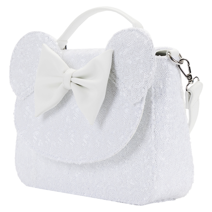 Loungefly: Disney - Minnie Sequin Wedding Cross Body Bag - for just $80! 