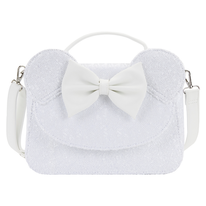 Loungefly: Disney - Minnie Sequin Wedding Cross Body Bag - for just $80! 