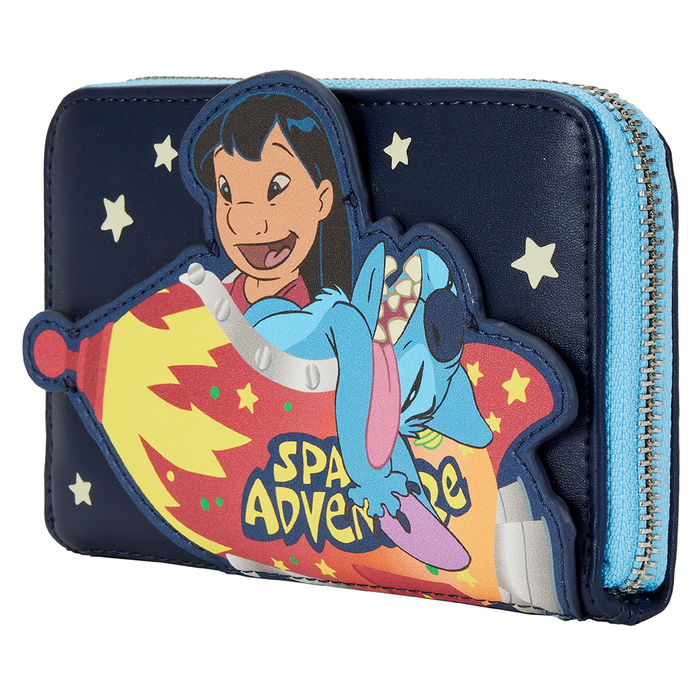 Loungefly: Disney Lilo And Stitch Space Adventure Zip Around Wallet - for just $40! 